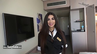 Latina Hotel Room Service With Susy Gala And Nick Moreno'S Big Cock