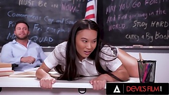 Teacher'S Big Cock Satisfies Horny Asian Student'S Cravings