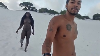 Watch As A Black Snake Emerges From The Sand And Penetrates A Mulatto'S Anus In This Steamy Video