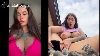 Watch A Stunning Tiktok Model Have An Intense Orgasm With A Dildo In Public