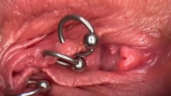 Intense Close-Up Of My Pierced Clit And Wet Pussy With Pissing Orgasm