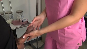 Big-Titted Blonde Nurse Gives A Handjob And Blowjob To Her Patient