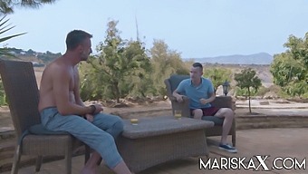 Mariska Has Outdoor Sex With Two Men