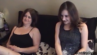 Young Step-Sister And Mature Step-Mom Get Punished In A Hot Threesome