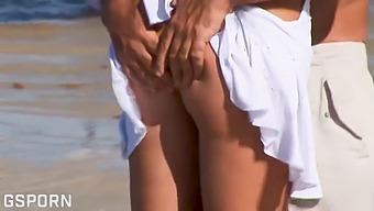 Vintage Porn: Busty Blonde Enjoys Anal Sex On The Beach