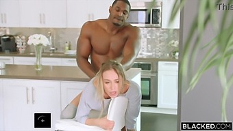 Blonde Babe Gets Pounded By Big Black Cock In Deepthroat Session